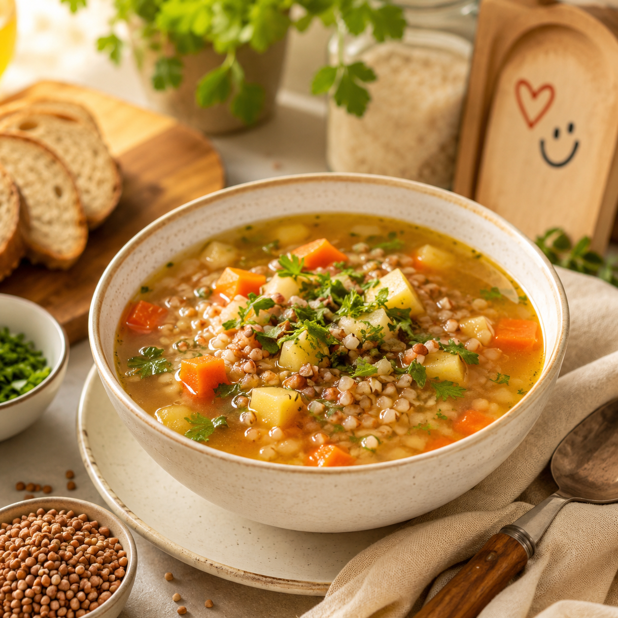 Еда Домашний суп с гречкой, который удивит вкусом даже тех, кто ее не любит, — попробуйте повторить Простой рецепт на каждый день